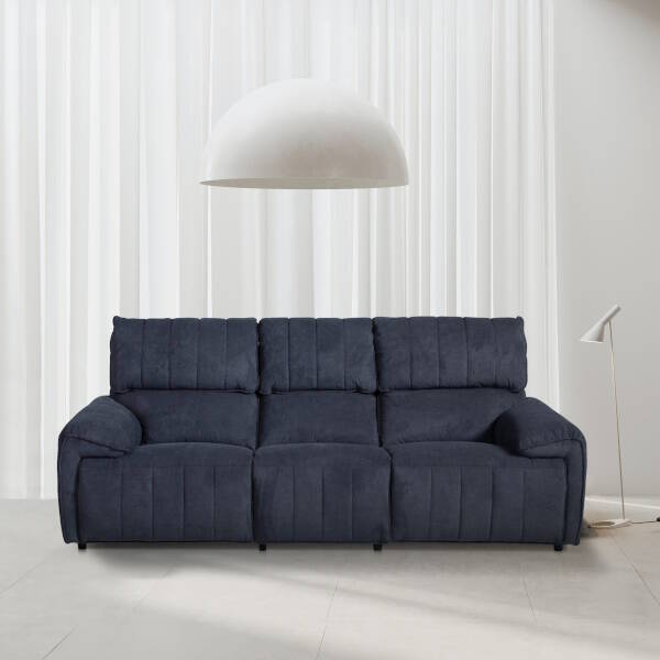 SOFA 3 PL. MOD. CATRA TELA C/ GRIS OSCURO RELAX ELECTR - Imagen 2