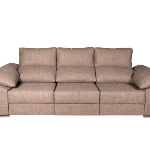 SOFA 3 PL. MOD. AMORGOS TELA C/ MARRON