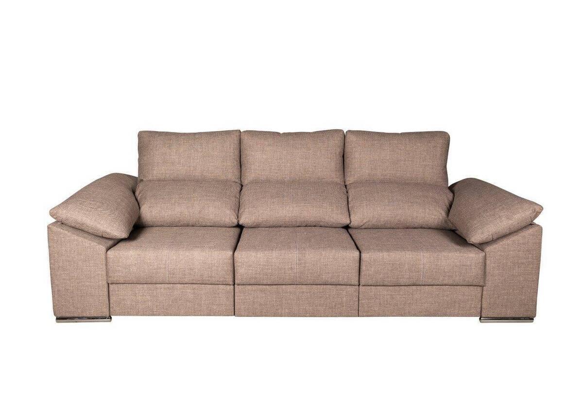 SOFA 3 PL. MOD. AMORGOS TELA C/ MARRON