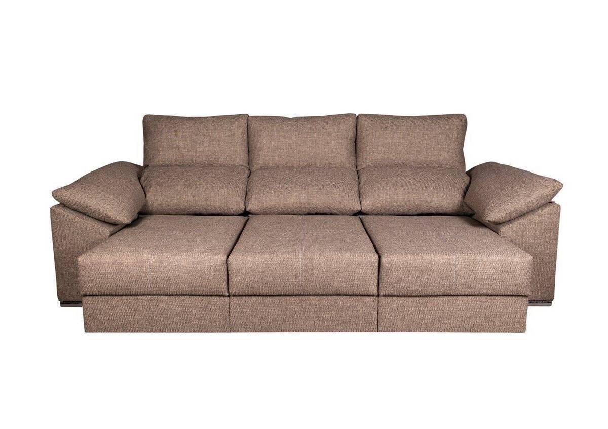 SOFA 3 PL. MOD. AMORGOS TELA C/ MARRON - Imagen 3