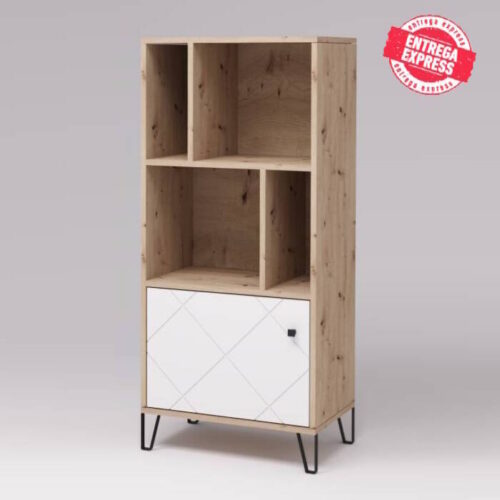 ESTANTERIA 1 PTA MOD. BILBAO ROBLE ARTISAN / BLANCO MATE