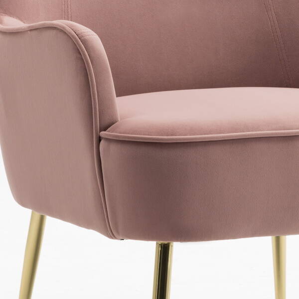 BUTACA MOD. AMUR ORO C/ ROSA / PATA DORADA - Imagen 2
