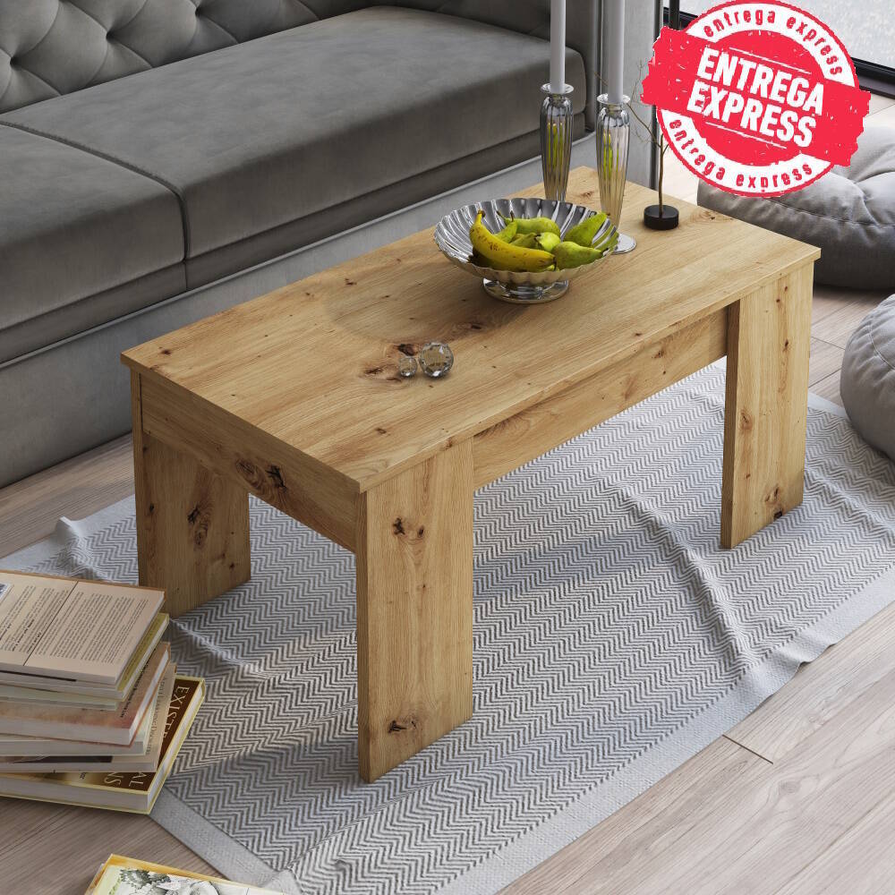 MESA CENTRO ELEVABLE MOD. PETRA ROBLE ARTISAN