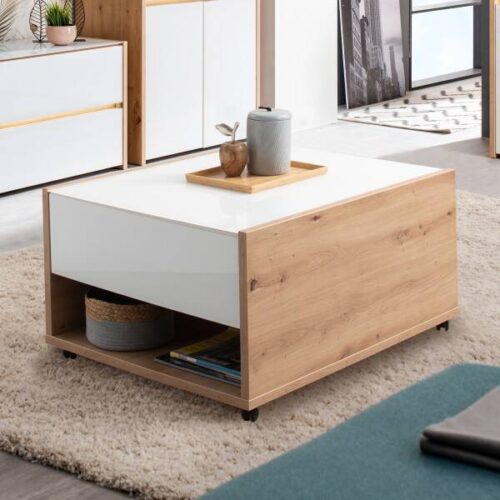 MESA CENTRO MOD. MOLISE BLANCO/ROBLE ARTISAN