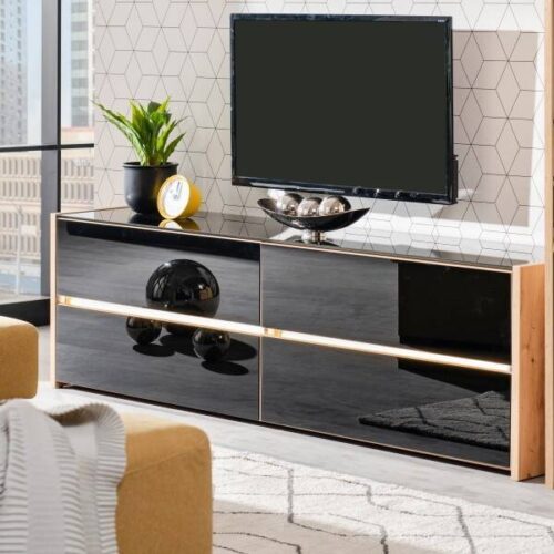 MODULO TV MOD. MOLISE NEGRO/ROBLE ARTISAN