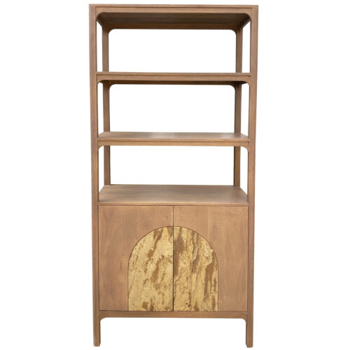 ESTANTERIA MADERA MANGO C/PIED C/4 PUERTAS