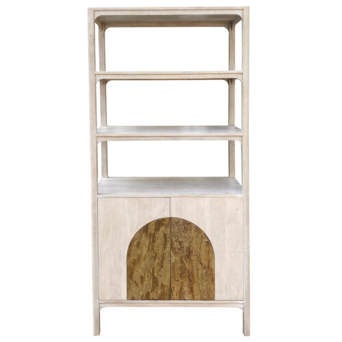 ESTANTERIA MADERA MANGO C/PIED C/4 PUERTAS