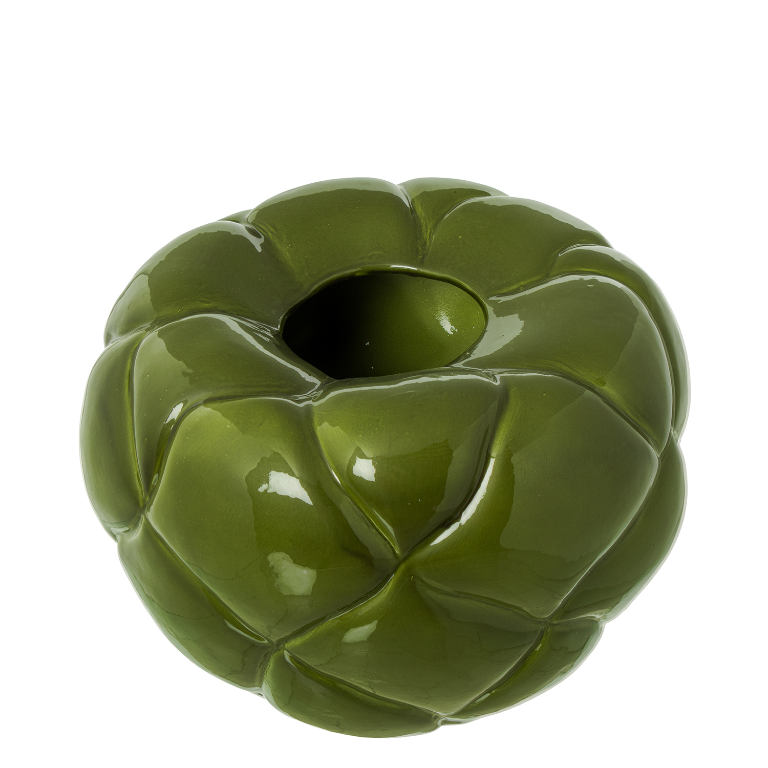 JARRON CERAMICA 30X27CM VERDEBRILLO