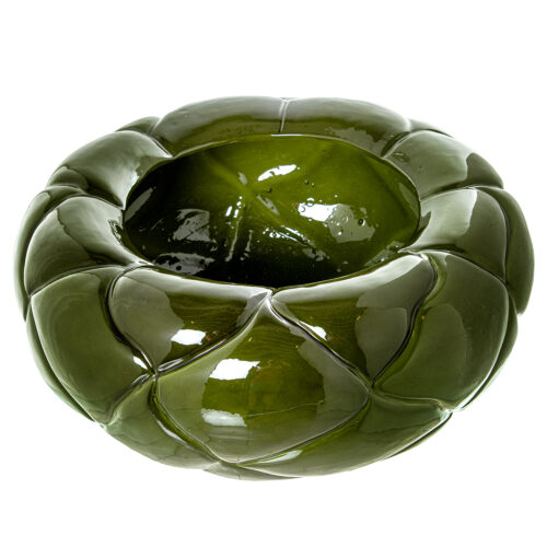 CENTRO CERAMICA D42CM VERDE BRBRILLO