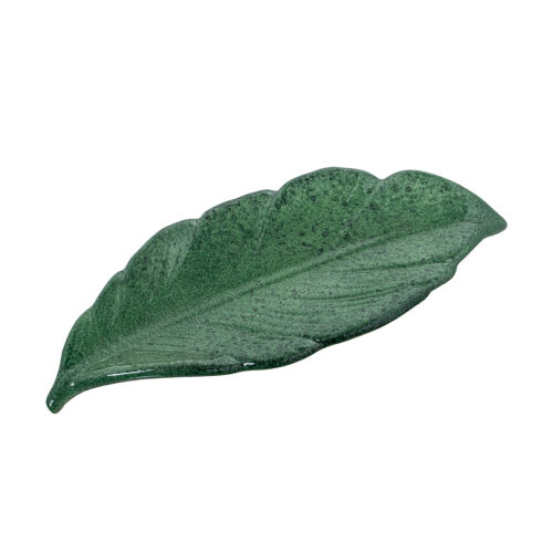 CENTRO CERAMICA 50CM HOJA VERDE JASPEADO
