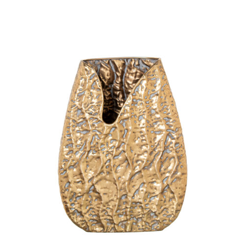 JARRÓN METAL DORADO