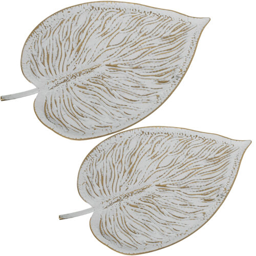 SET 2 BANDEJAS METAL DORADO/BL