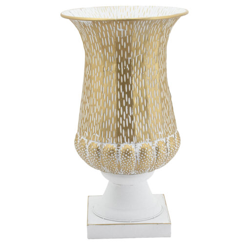 JARRON METAL COPA BLANCO DECAPE