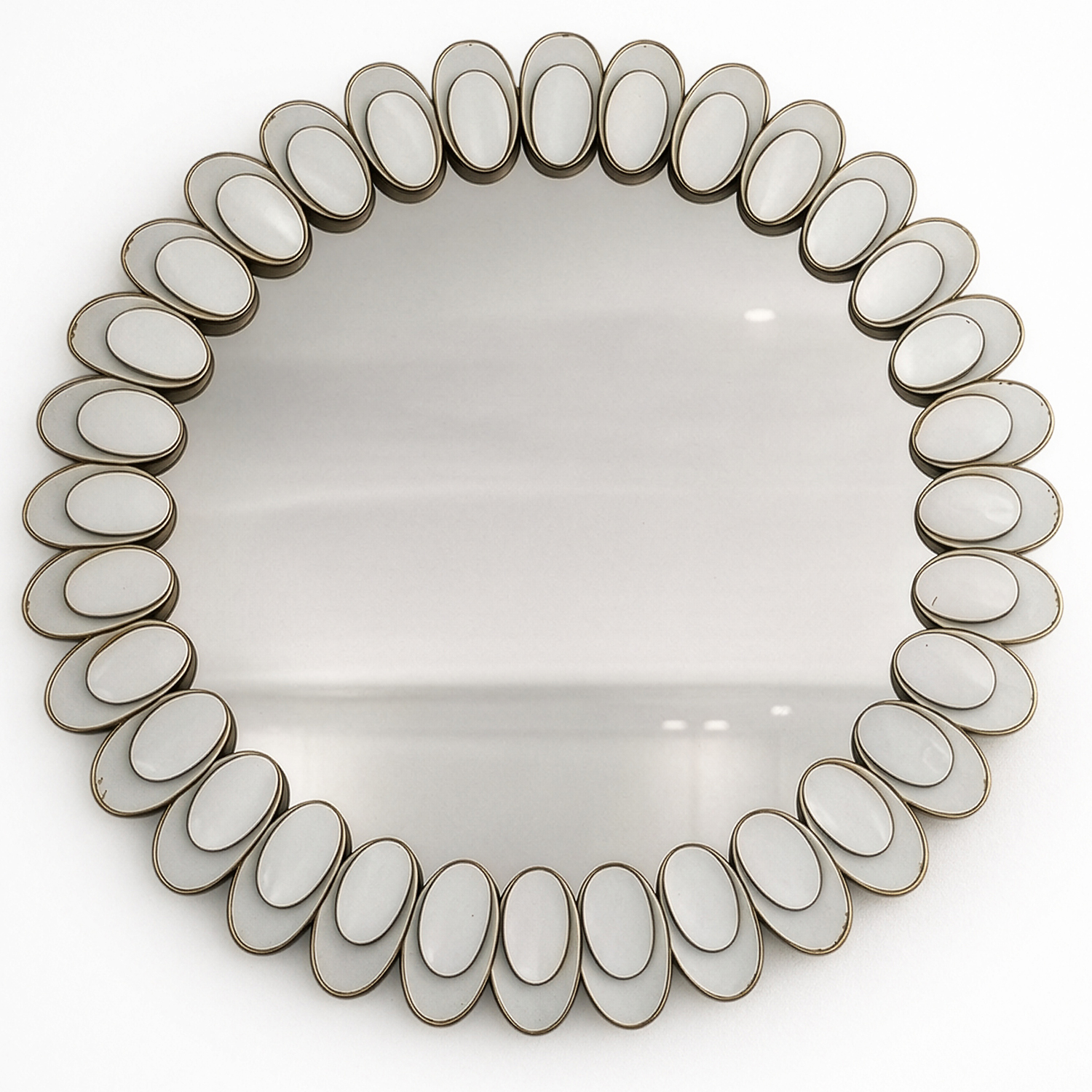 ESPEJO METAL BLANCO DECAPE