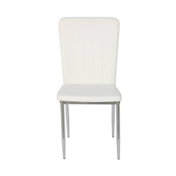 SILLA MOD. ALANA PU BLANCO/PATA CROMO SE SIRVE EN CAJAS DE 6 UDS - Imagen 2