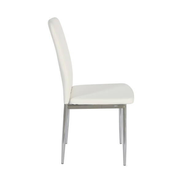 SILLA MOD. ALANA PU BLANCO/PATA CROMO SE SIRVE EN CAJAS DE 6 UDS - Imagen 3
