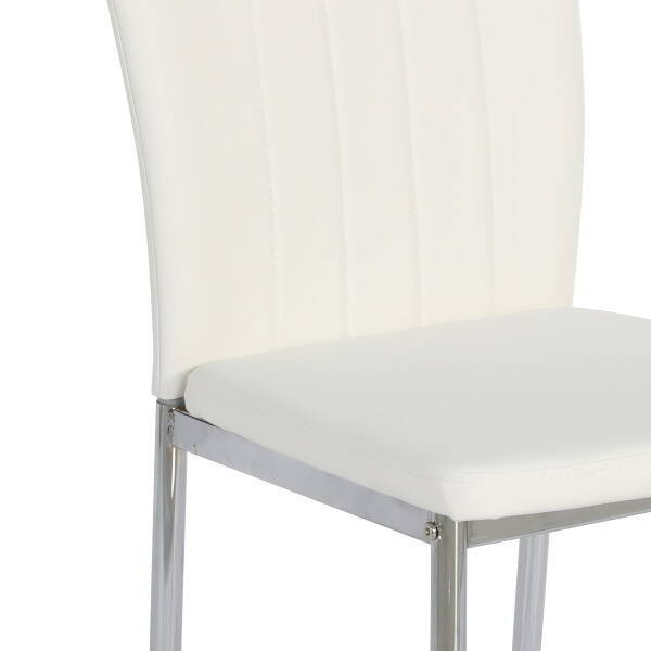 SILLA MOD. ALANA PU BLANCO/PATA CROMO SE SIRVE EN CAJAS DE 6 UDS - Imagen 5