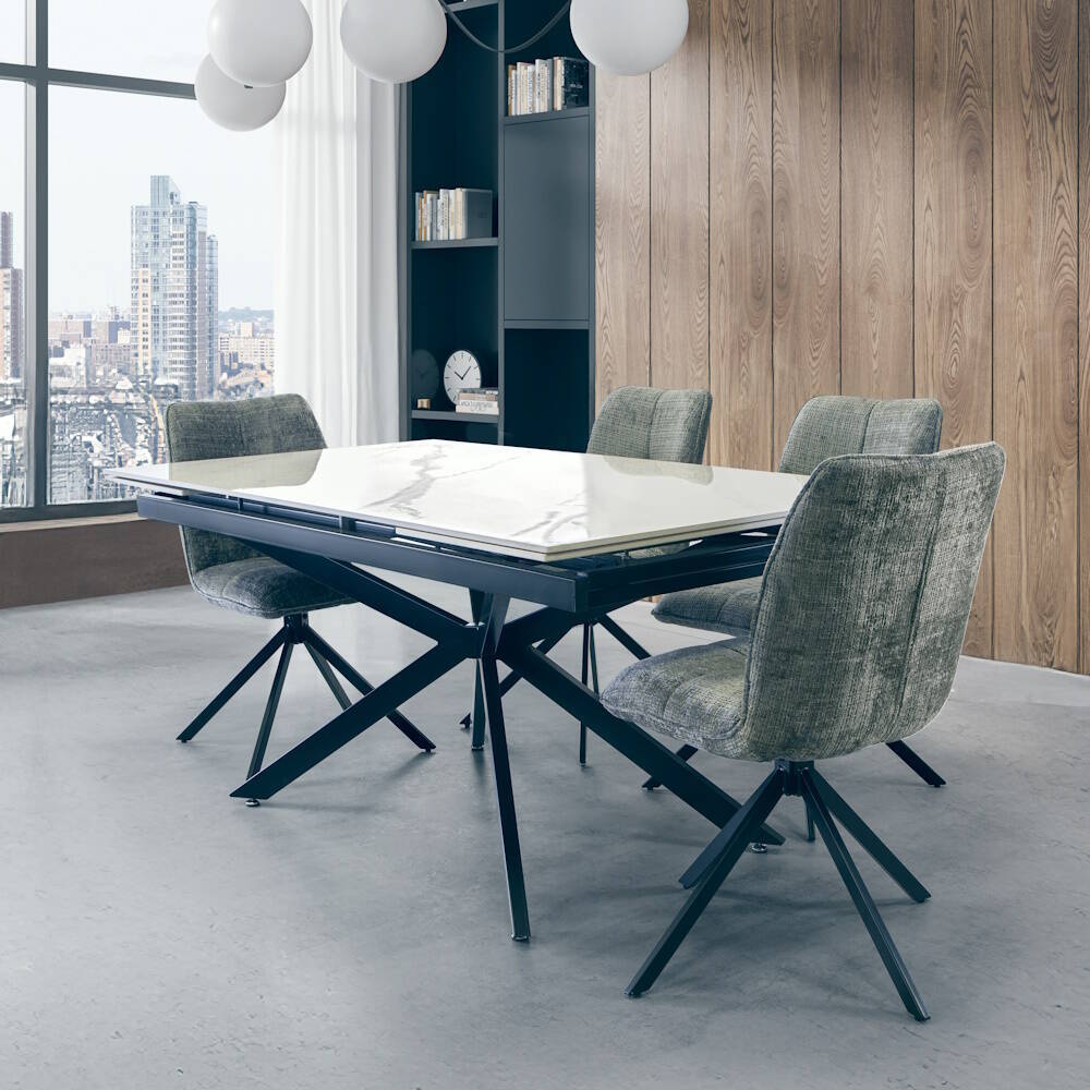 SILLA MOD. GALA TELA C/ GRIS - PATA NEGRA (GIRATORIA 360º) SE SIRVE EN CAJAS DE 4 UDS - Imagen 7