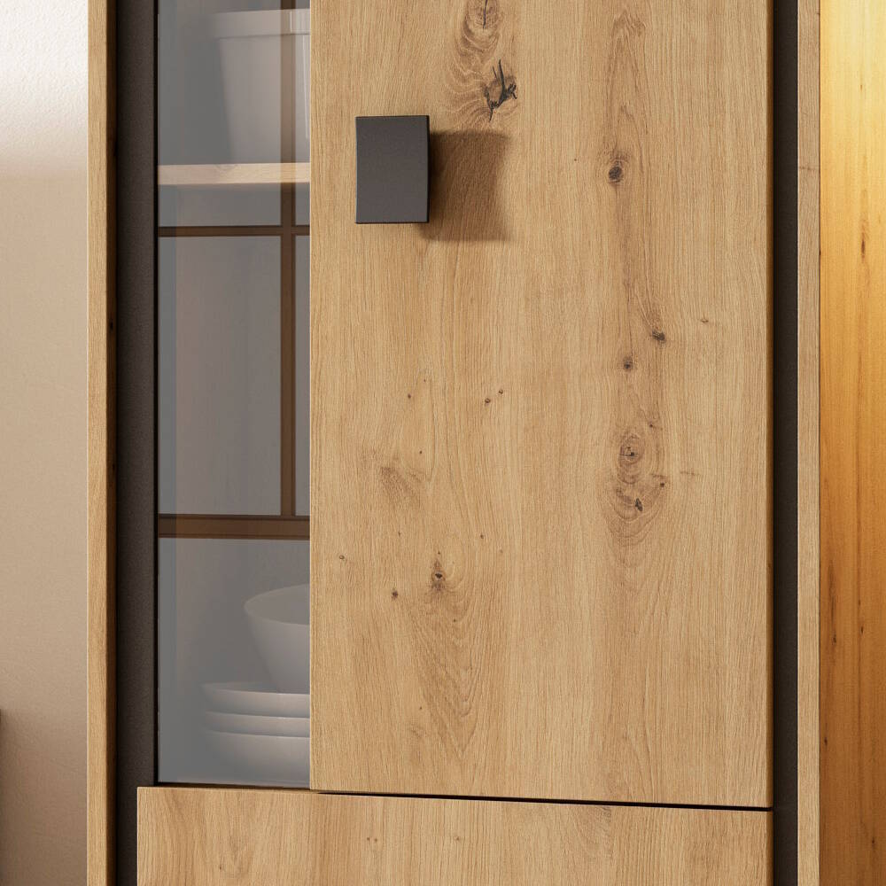 VITRINA ALTA MOD. ATENAS ARTISAN / NEGRO - Imagen 2