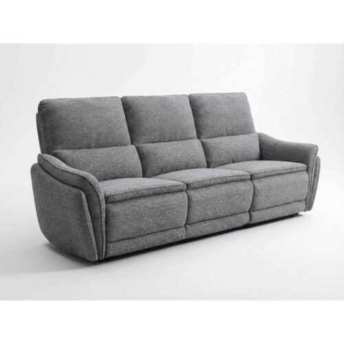 SOFA 3 PL. MAXI MOD. BINTER  TELA C/ GRIS OSCURO 3 RELAX ELECTRICO 6 MOTORES - Sistema gravedad cero
