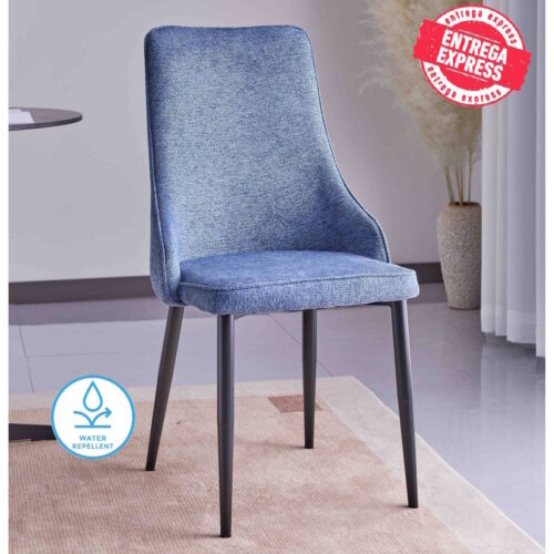 SILLA MOD. BRIANA PATA NEGRA - TELA C/ AZUL SE SIRVE EN CAJAS DE 4 UDS
