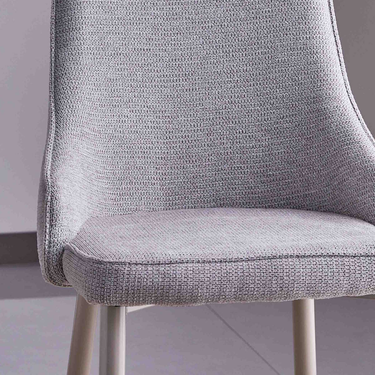 SILLA MOD. BRIANA PATA CREMA - TELA C/ GRIS CLARO SE SIRVE EN CAJAS DE 4 UDS - Imagen 2