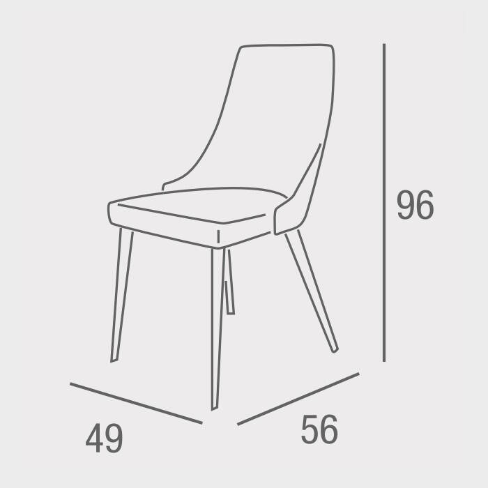 SILLA MOD. BRIANA PATA CREMA - TELA C/ GRIS CLARO SE SIRVE EN CAJAS DE 4 UDS - Imagen 7