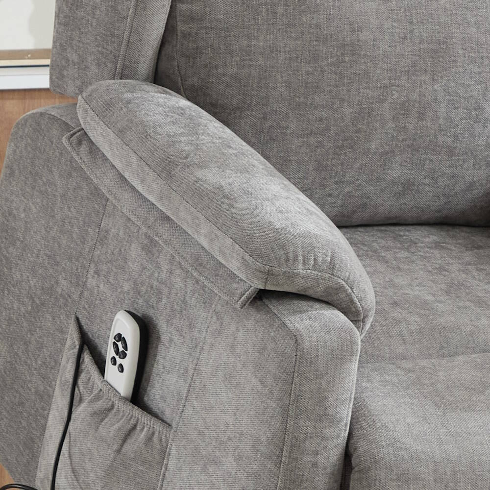 SILLON PWR LIFT MOD. BRIAR TELA C/ GRIS CLARO (CLEAR) 2 MOTORES - Imagen 2