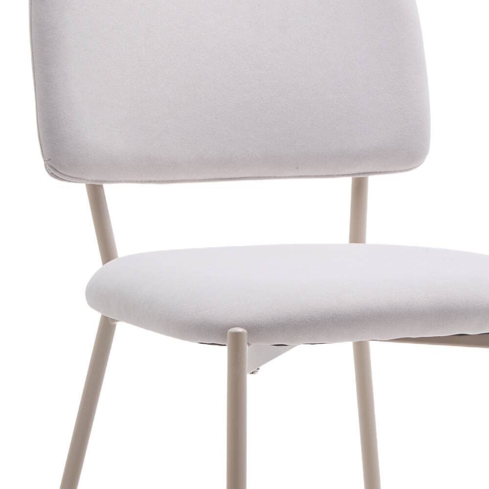 SILLA MOD. TED TELA C/ GRIS CLARO - PATA CREMA SE SIRVE EN CAJAS DE 4 UDS - Imagen 5