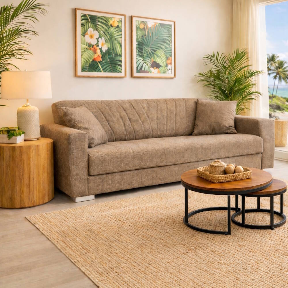SOFA CAMA MOD. DAVIS TELA C/ CHOCOLATE