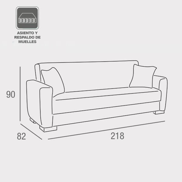 SOFA CAMA MOD. DAVIS TELA C/ CHOCOLATE - Imagen 5