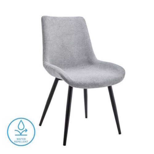 SILLA MOD. DEREK TELA C/ GRIS - PATA NEGRA SE SIRVE EN CAJAS DE 4 UDS