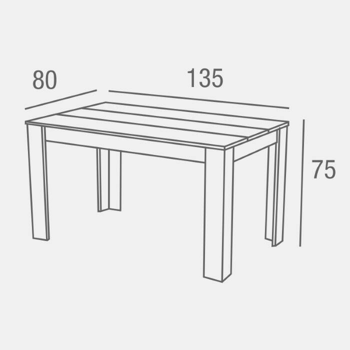 MESA COMEDOR MOD. DOMUS BLANCO/NEGRO - Imagen 2