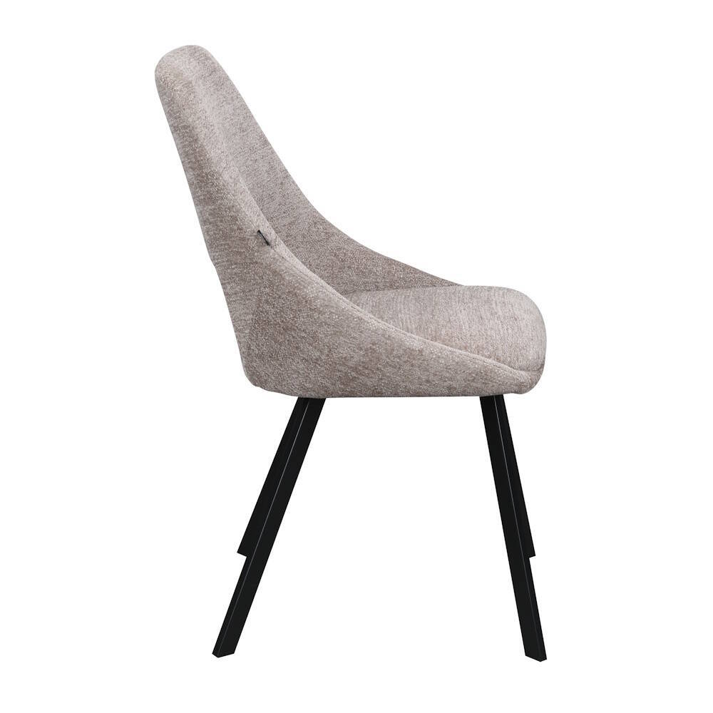 SILLA MOD. ELIDE TELA C/ BEIGE TOSTADO - PATA NEGRA CAJA DE 2 UDS - Imagen 3