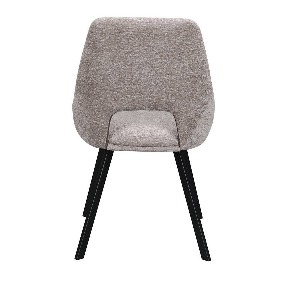 SILLA MOD. ELIDE TELA C/ BEIGE TOSTADO - PATA NEGRA CAJA DE 2 UDS - Imagen 5