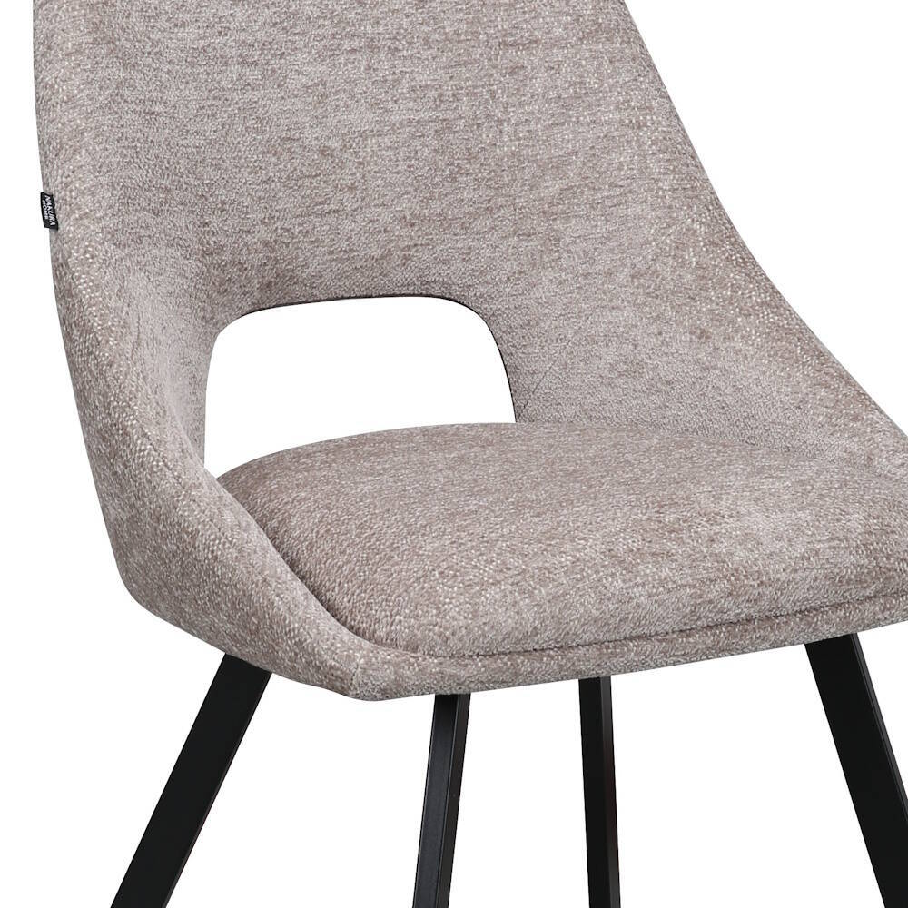 SILLA MOD. ELIDE TELA C/ BEIGE TOSTADO - PATA NEGRA CAJA DE 2 UDS - Imagen 6