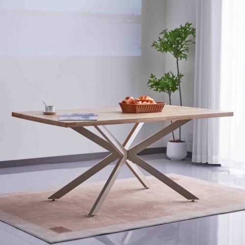 MESA COMEDOR FIJA MOD. EMMET -  PATAS C/ CREMA