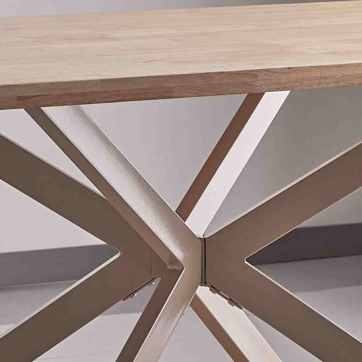MESA COMEDOR FIJA MOD. EMMET - PATAS C/ CREMA - Imagen 2