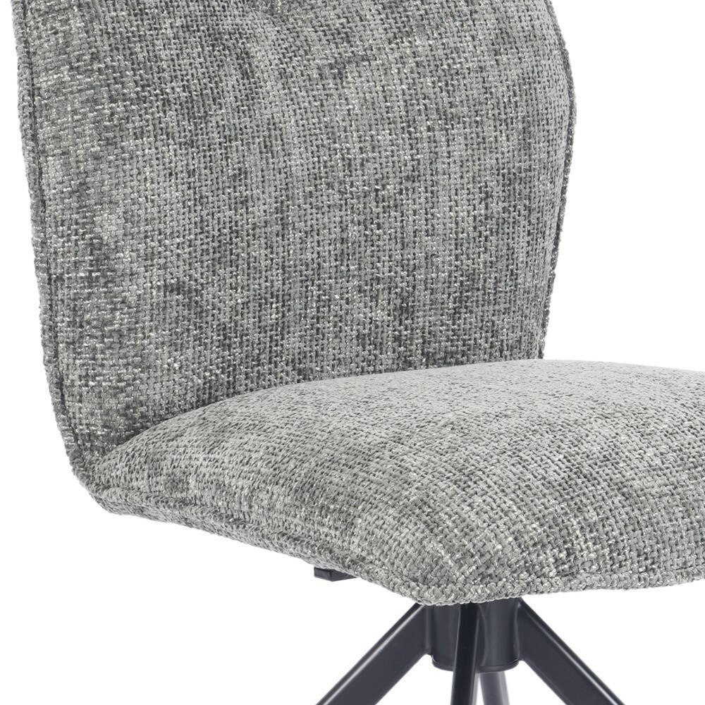 SILLA MOD. ENEAS TELA C/ MUSGO - PATA NEGRA (GIRATORIA 180º) SE SIRVE EN CAJAS DE 2 UDS - Imagen 2