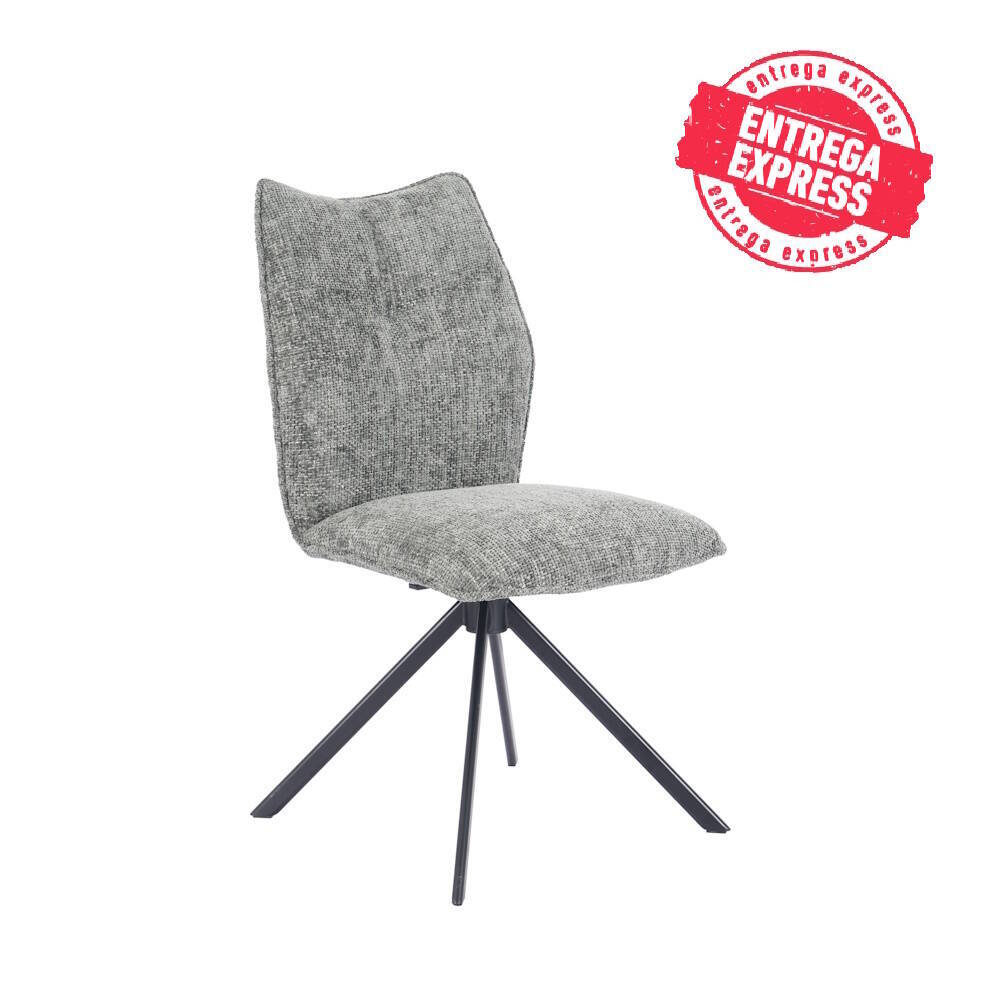 SILLA MOD. ENEAS TELA C/ MUSGO - PATA NEGRA (GIRATORIA 180º) SE SIRVE EN CAJAS DE 2 UDS