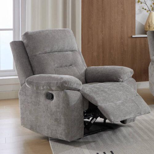 SILLÓN RELAX MOD. EVERLY TELA C/ GRIS RELAX MANUAL