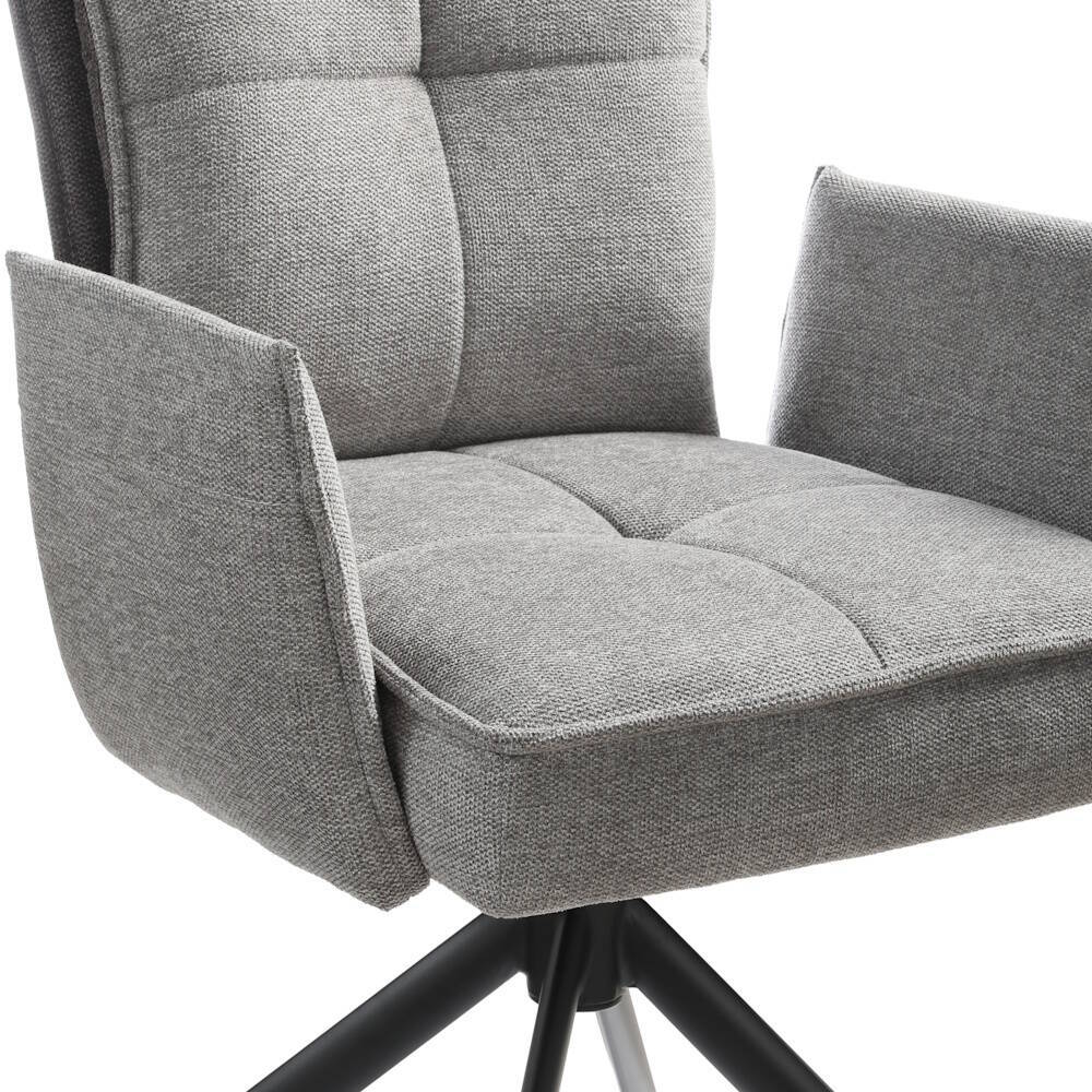 SILLA MOD. FIORE TELA C/ GRIS - PATA NEGRA CAJAS DE 2 UDS - GIRATORIA 360º - Imagen 6