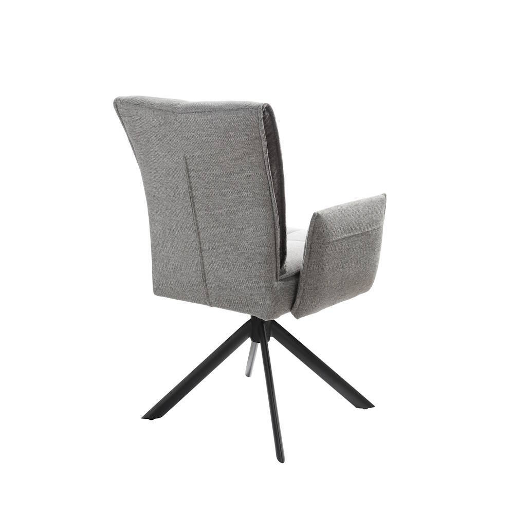 SILLA MOD. FIORE TELA C/ GRIS - PATA NEGRA CAJAS DE 2 UDS - GIRATORIA 360º - Imagen 4