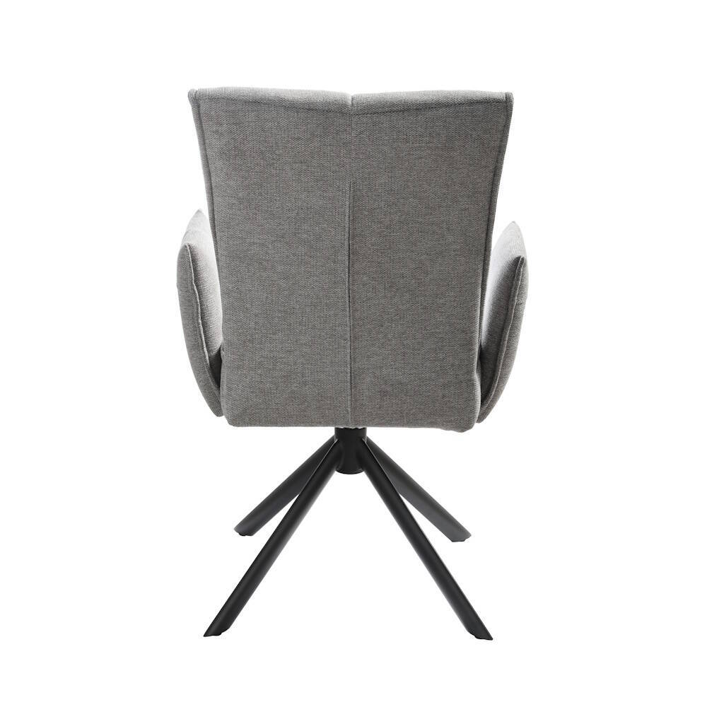 SILLA MOD. FIORE TELA C/ GRIS - PATA NEGRA CAJAS DE 2 UDS - GIRATORIA 360º - Imagen 5