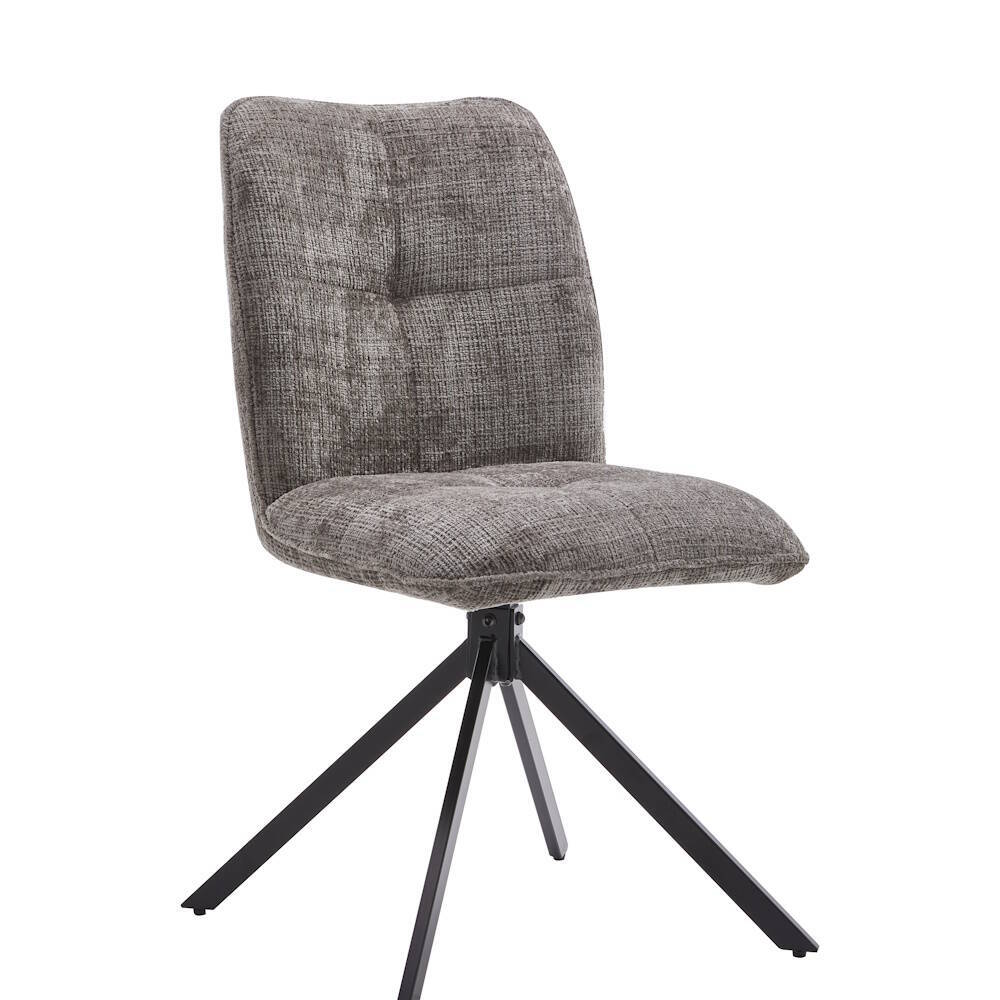 SILLA MOD. GALA TELA C/ GRIS - PATA NEGRA (GIRATORIA 360º) SE SIRVE EN CAJAS DE 4 UDS
