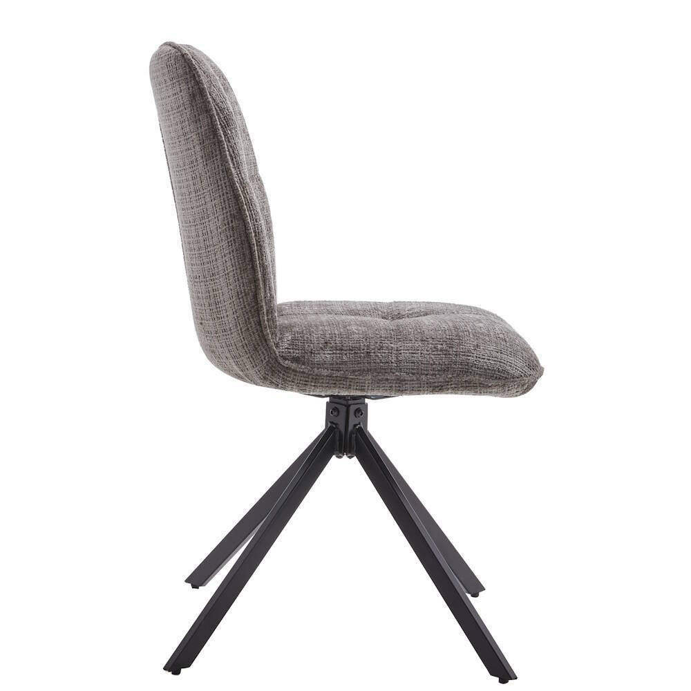 SILLA MOD. GALA TELA C/ GRIS - PATA NEGRA (GIRATORIA 360º) SE SIRVE EN CAJAS DE 4 UDS - Imagen 4