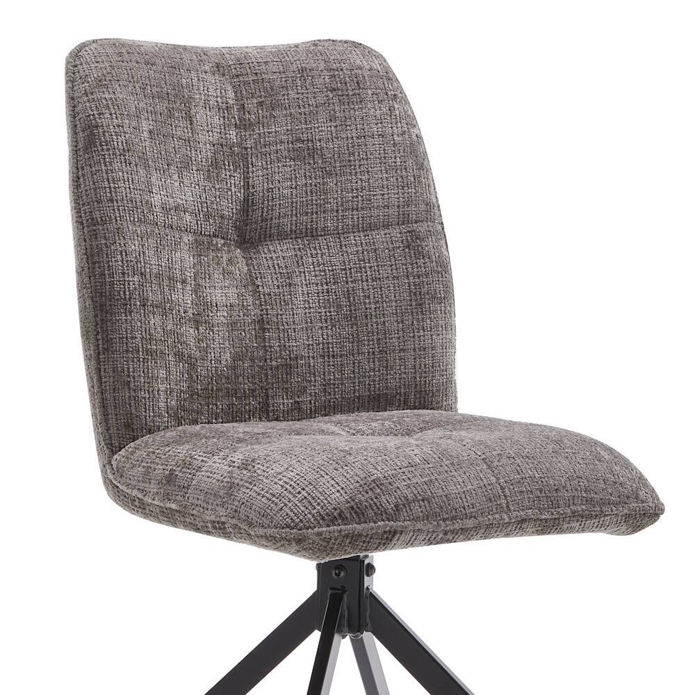 SILLA MOD. GALA TELA C/ GRIS - PATA NEGRA (GIRATORIA 360º) SE SIRVE EN CAJAS DE 4 UDS - Imagen 2