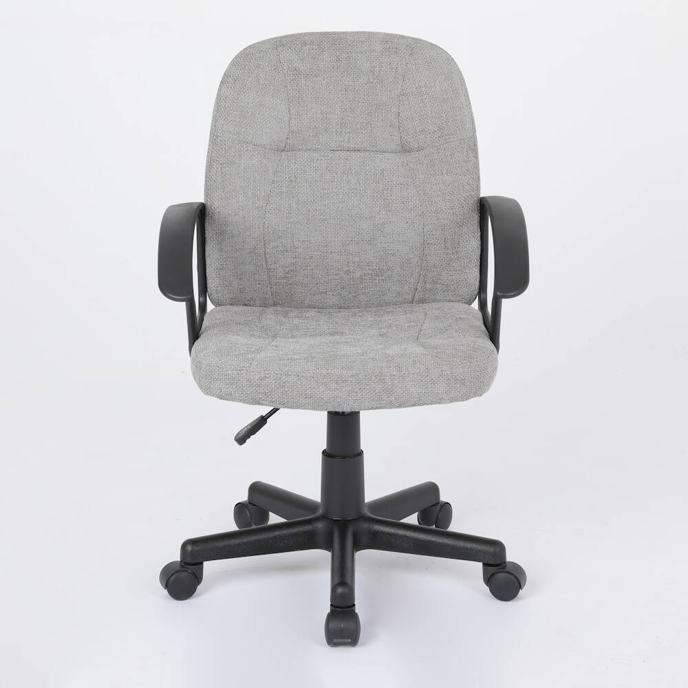 SILLA OFICINA MOD. HELA TELA C/ GRIS CLARO - ESTRUCTURA NEGRA - Imagen 4