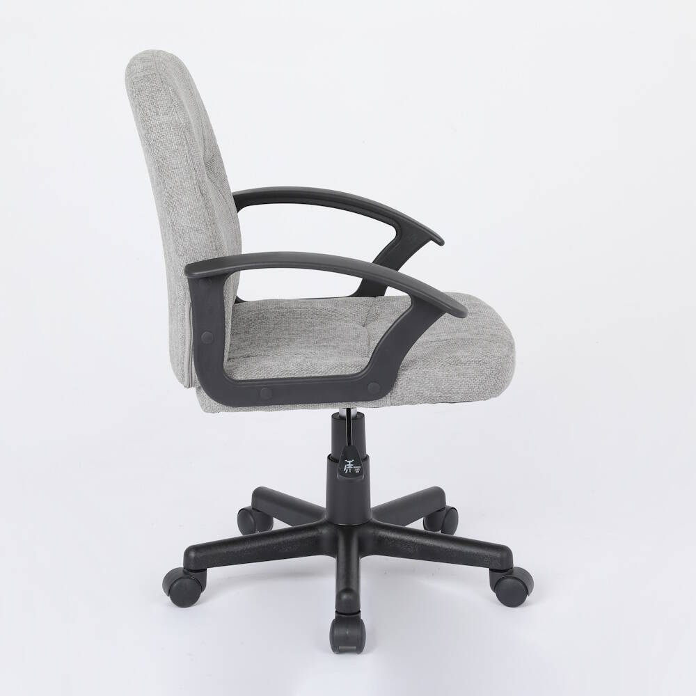 SILLA OFICINA MOD. HELA TELA C/ GRIS CLARO - ESTRUCTURA NEGRA - Imagen 5