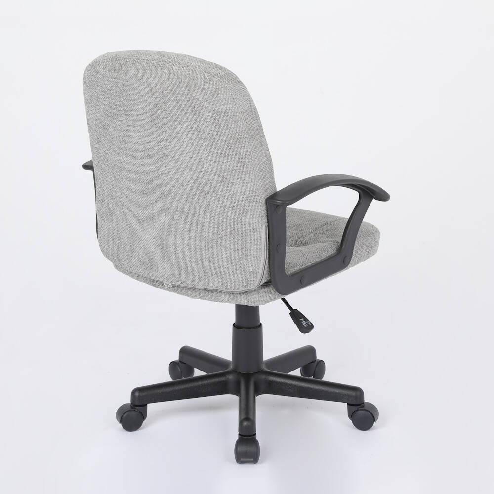 SILLA OFICINA MOD. HELA TELA C/ GRIS CLARO - ESTRUCTURA NEGRA - Imagen 6